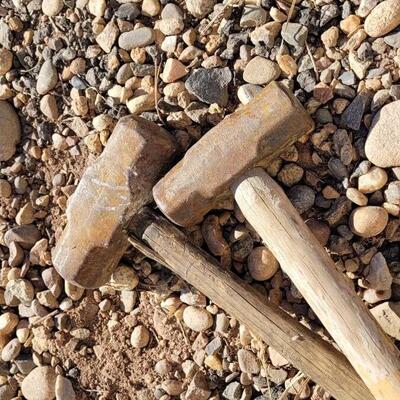 Lot 133: (2) Vintage Farm and Garden Sledgehammers