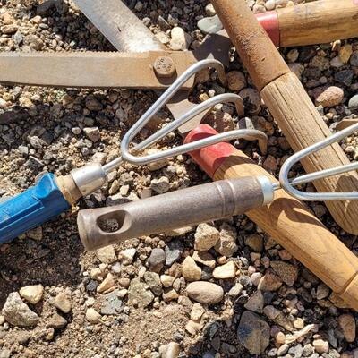 Lot 136: Assortment of Small Hand Farm Garden Tools