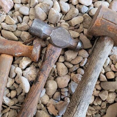 Lot 137: Assortment of Antique Vintage Hammers #1