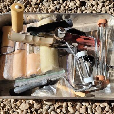 Lot 139: Painter's Starter Kit w/ Pan and Rollers and Hardwarw