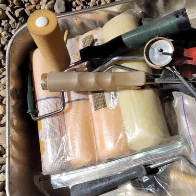 Lot 139: Painter's Starter Kit w/ Pan and Rollers and Hardwarw