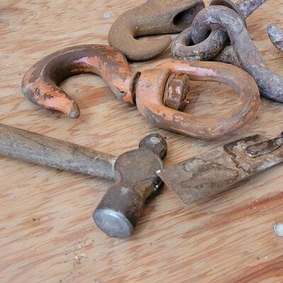Lot 143: Vintage Farmhouse Hook and Hammer Hardware Lot