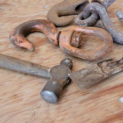 Lot 143: Vintage Farmhouse Hook and Hammer Hardware Lot