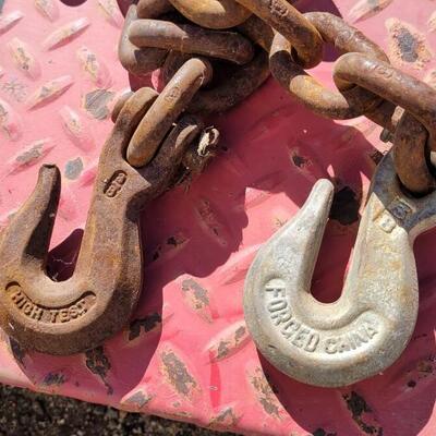 Lot 147: (3) Assorted Heavy Duty Chains w/ Hooks #2