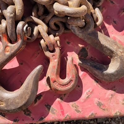 Lot 149: (3) Assorted Heavy Duty Chains w/ Hooks #3