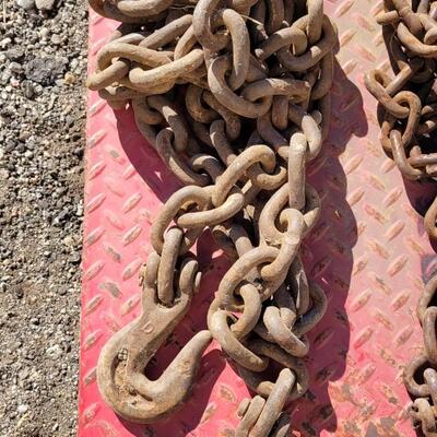 Lot 149: (3) Assorted Heavy Duty Chains w/ Hooks #3