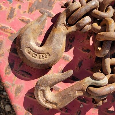 Lot 149: (3) Assorted Heavy Duty Chains w/ Hooks #3