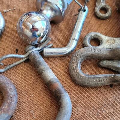 Lot 151: Assortment of Towing Hardware w/ Hooks