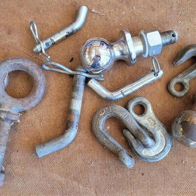 Lot 151: Assortment of Towing Hardware w/ Hooks