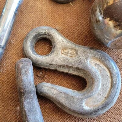 Lot 151: Assortment of Towing Hardware w/ Hooks