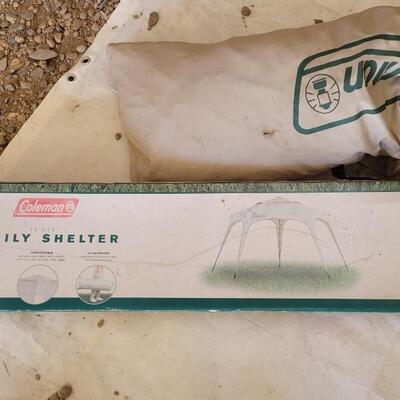 Lot 153: Vintage COLEMAN Family Canopy Shelter