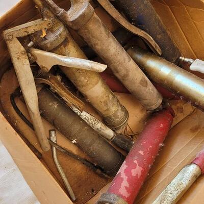 Lot 154: Assortment of Vintage Hand Pump Oil Canisters
