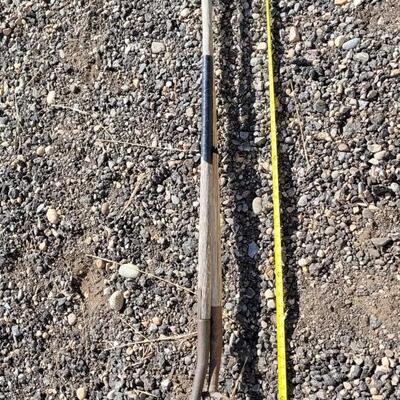 Lot 158: (2) Vintage Wooden Handle Pitchforks Halloween Deco Farm Garden