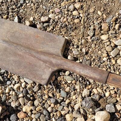 Lot 159: (2) Vintage Wooden Handle Shovels