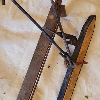 Lot 163: (2) Vintage Farm Tools Home Deco