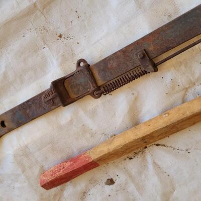 Lot 163: (2) Vintage Farm Tools Home Deco