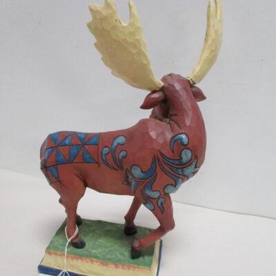 Jim Shore Moose Manfred Statue 2012 Colorful Whimsical Figurine