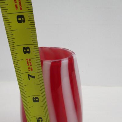 Candy Striped Glass Vase 1 of 2
