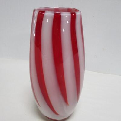 Candy Striped Glass Vase 1 of 2