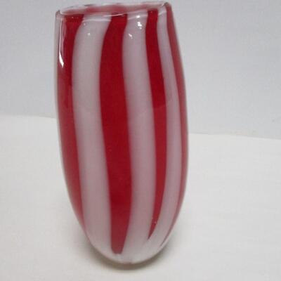 Candy Striped Glass Vase 2 of 2
