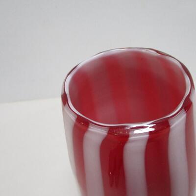 Candy Striped Glass Vase 2 of 2