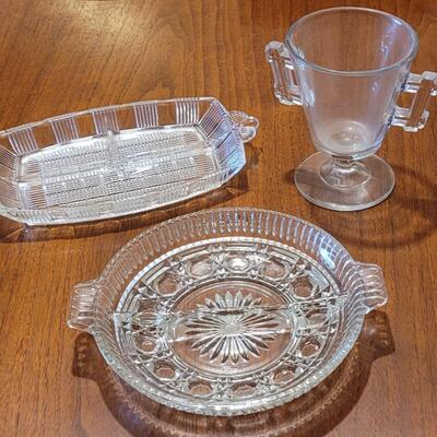 Lot 57: Vintage Cut Glass and Crystal RELISH DISH, NUT DISH AND CANDY DISH