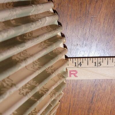 Lot 67: Vintage Cream and Sage Paper Ruffle Pleats Lamp Shade