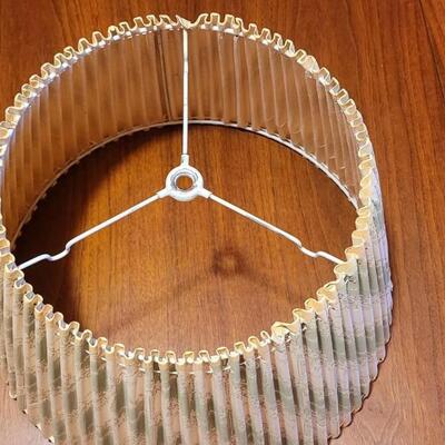 Lot 67: Vintage Cream and Sage Paper Ruffle Pleats Lamp Shade