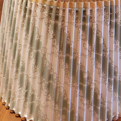 Lot 67: Vintage Cream and Sage Paper Ruffle Pleats Lamp Shade