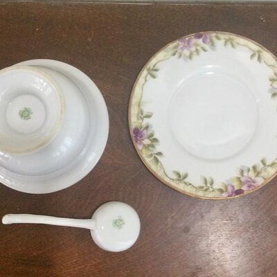 Nice Mayo set includes, spoon under plate and bowl marked nippon