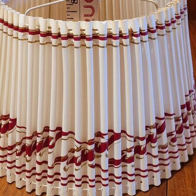 Lot 68: Vintage Cream and Wine Paper Lamp Shade