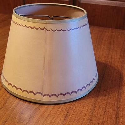 Lot 71: Vintage Small Paper Lamp Shade with Laurel Wreath Design