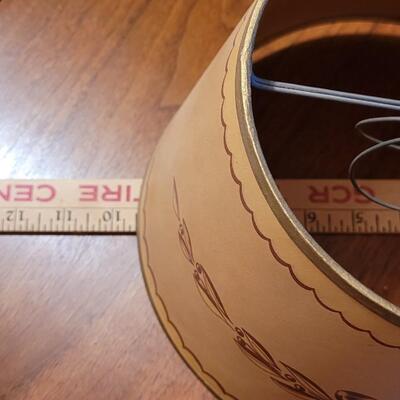 Lot 71: Vintage Small Paper Lamp Shade with Laurel Wreath Design