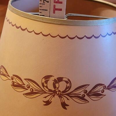 Lot 71: Vintage Small Paper Lamp Shade with Laurel Wreath Design