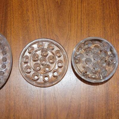 Lot 72: (4) Antique and Vintage Glass Flower Frogs