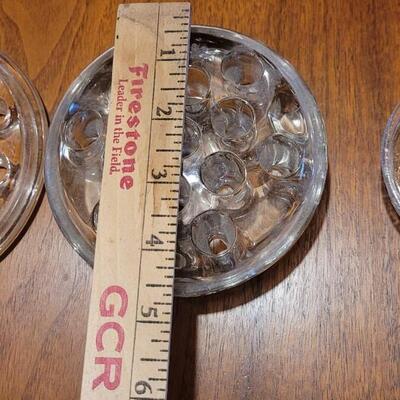 Lot 72: (4) Antique and Vintage Glass Flower Frogs