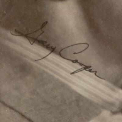 Lot 77: Vintage Framed & Signed Photograph of Gary Cooper