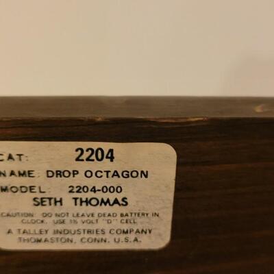 Lot 80: Vintage Seth Thompson Electronic Strike Clock (Back needs repair)