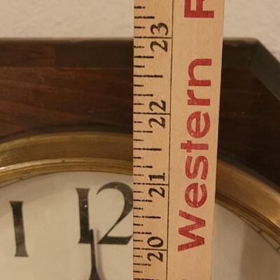Lot 80: Vintage Seth Thompson Electronic Strike Clock (Back needs repair)