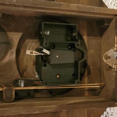 Lot 80: Vintage Seth Thompson Electronic Strike Clock (Back needs repair)