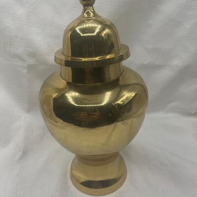 Solid brass urn