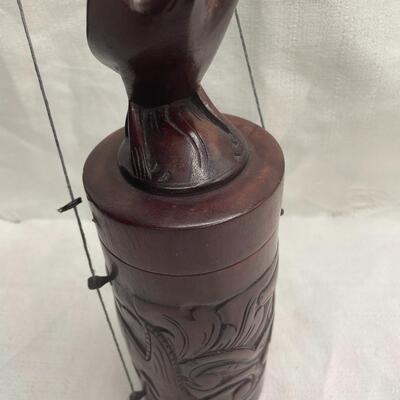 Unique Hand Carved Wooden Container