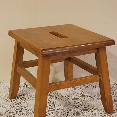 Lot 95: Wood Step Stool #2