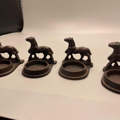 Cast Iron Horses - Candle holders?