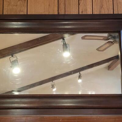 Lot 103: Walnut Frame Mantel Mirror