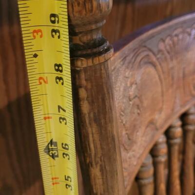 Lot 109: (5) Antique Oak Chairs (4 Cane Seat and one need Repair and comes with Seat Material
