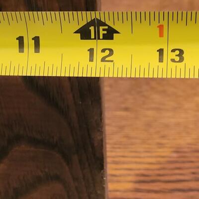 Lot 110: Antique 5 Leg Oak Table with 3 Leaves and Storage Box