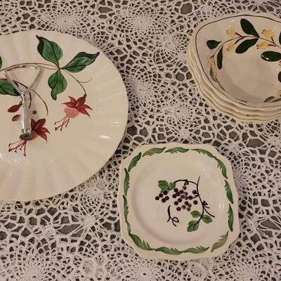 Lot 111:  Blue Ridge and PV China Bowls, Small Plates and Serving Plate