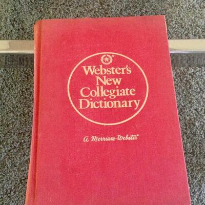 Webster new college dictionary red cover from 1950â€™s