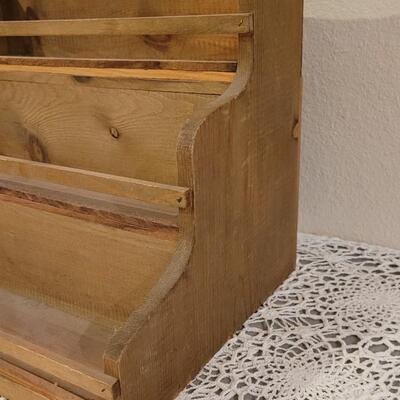 Lot 123: Vintage Wood Display Rack Stand - Perfecr for Spices!